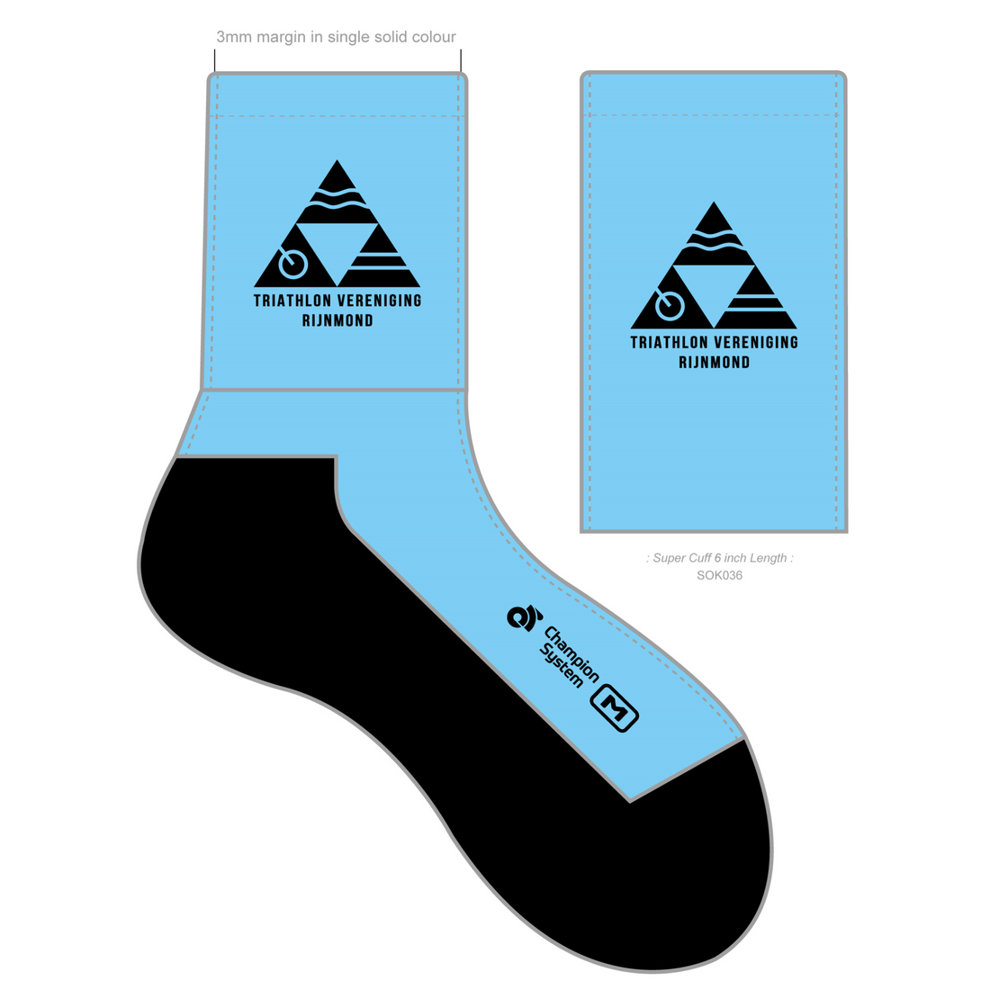 Sublimated Sock 6 Inch